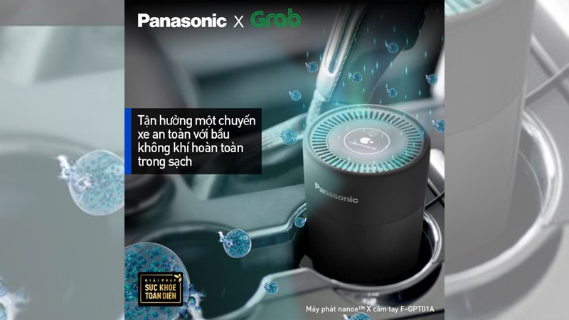 Panasonic cung cấp giải pháp không khí sạch toàn diện nanoe X cho 2.000 xe GrabCar tại Việt Nam